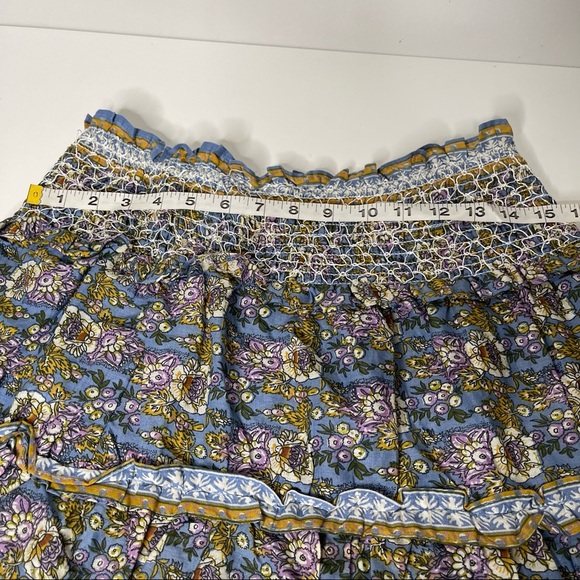 Jennifer & Grave Blue Floral Ruffled Mini Skirt NWT - Picture 4 of 8